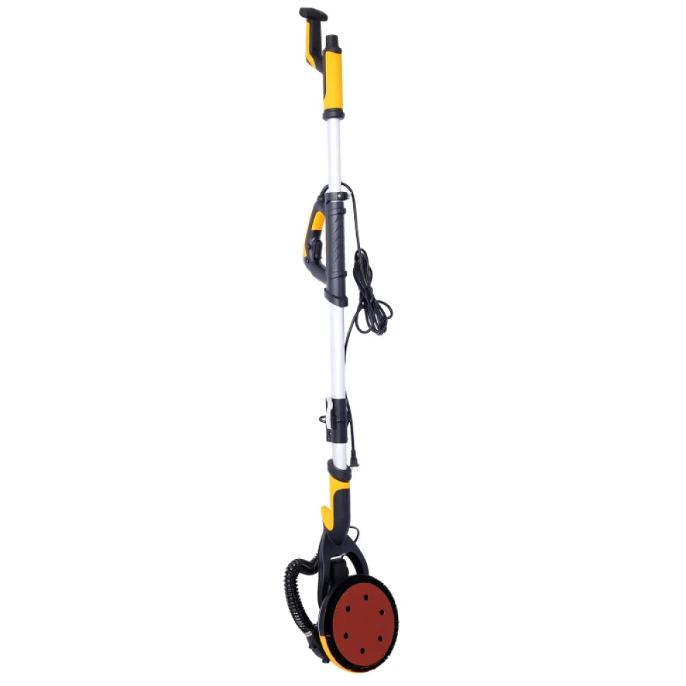 Electric Drywall Sander With Vacuum Dust Collection, 780W, 6.5A, 900-1800RPM, Yellow + Black
