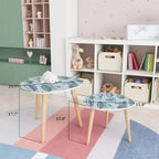 HYHBIBOOM Nesting End Tables, 21.7in x 21.7in x 17.7in And 15.8in x 15.8in x 15.8in