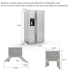 Side-By-Side Built-In Refrigerator With Freezer And Ice Maker, 36 in, 20.01 Cu. Ft., Stainless Steel - F4506