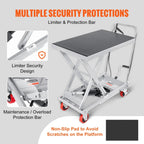 BENTISM Hydraulic Lift Table Cart, 500 lbs, 28 x 18 inches, Gray - TF23