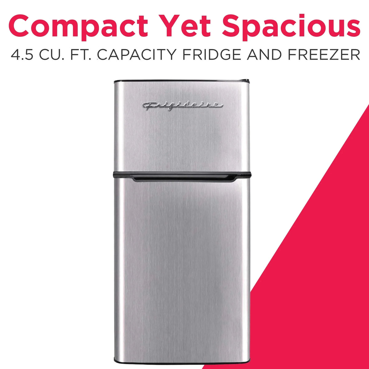 Frigidaire 4.5 Cu. Ft. 2-Door Compact Refrigerator With Chrome Trim - EFR451, Platinum