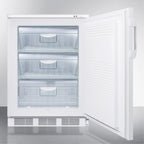 Undercounter Medical All-Freezer -25 C Capable, White, Front Lock