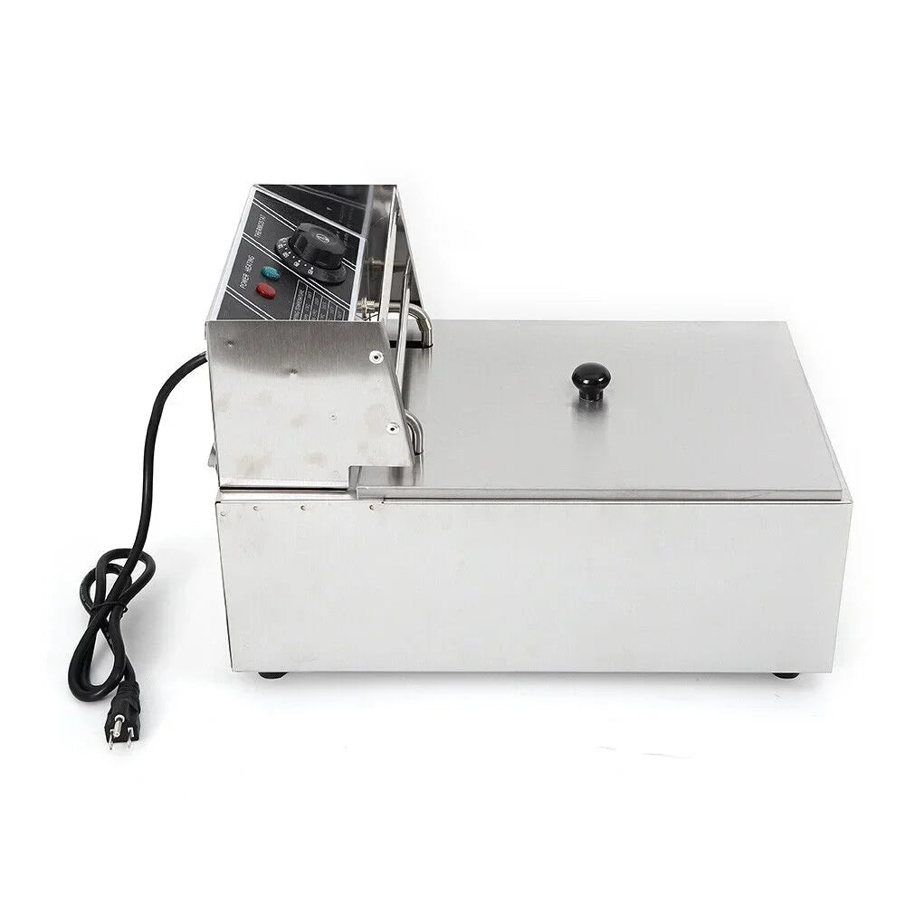 denest 5kW Large Single-Tank Electric Deep Fryer With Fry Basket - 6/12L