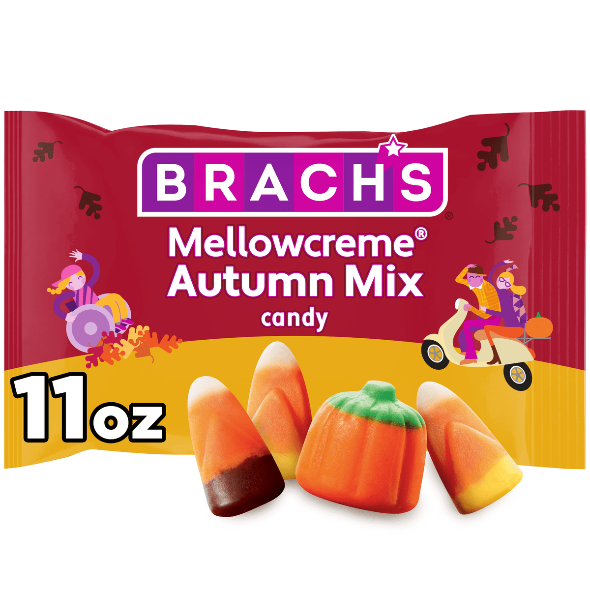 Brach's Mellowcreme Autumn Mix Candy, Halloween Candy, Fall Treats, 11 Ounce Bag