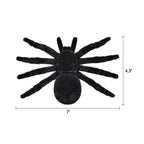 Flocked Spider Decoration, Black, 7", Halloween by Way To Celebrate