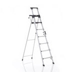 Cosco Signature Series Aluminum Folding Step Ladder 8 Ft 300 Lb Type IA - 12 Ft Max Reach