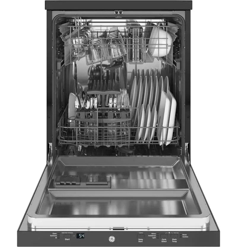 GE Portable Dishwasher, 24-Inch, Stainless Steel, Sanitize Cycle