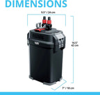 Fluval Aquarium Canister Filter, Black, Up To 100 Gallons - 407 A450