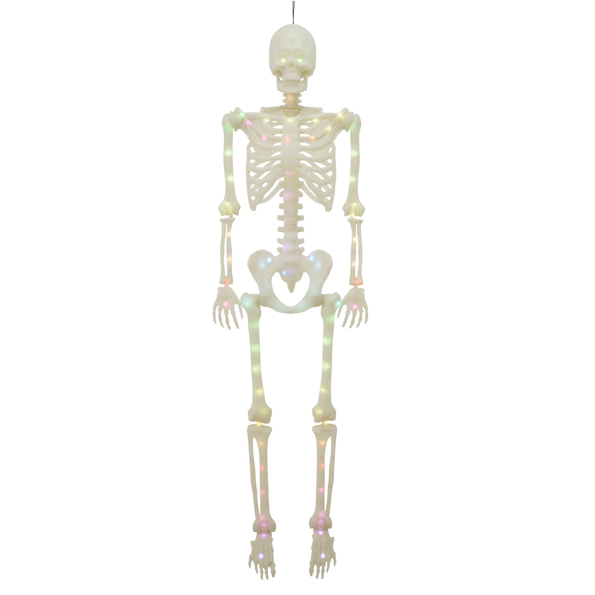 Light-Up LED Poseable Skeleton, Multicolor, 5', Halloween by Way To Celebrate