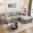 Settab Modular Sectional Sofa, 2 Seater Left-Facing Chaise, Black, 68.9 inch D x 107.5 inch W x 36.3 inch H