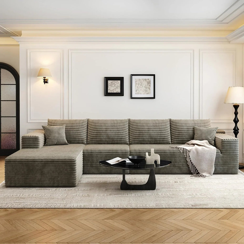 Settab Modular Sectional Sofa, 2 Seater Left-Facing Chaise, Black, 68.9 inch D x 107.5 inch W x 36.3 inch H