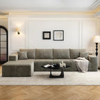 Settab Modular Sectional Sofa, 2 Seater Left-Facing Chaise, Black, 68.9 inch D x 107.5 inch W x 36.3 inch H