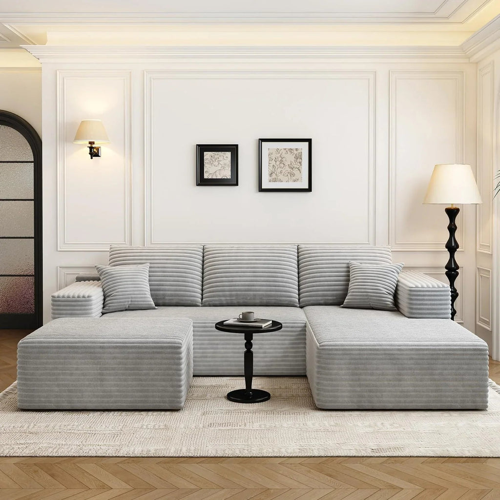 Settab Modular Sectional Sofa, 2 Seater Left-Facing Chaise, Black, 68.9 inch D x 107.5 inch W x 36.3 inch H