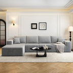 Settab Modular Sectional Sofa, 2 Seater Left-Facing Chaise, Black, 68.9 inch D x 107.5 inch W x 36.3 inch H
