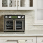 25-Qt. Extra-Large Dual-Zone Air Fryer Toaster Oven With French Doors