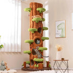 Luxury Simulation Cat Tree Tower With 5 Condos, 90.5 in Tall