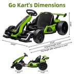 24V Electric Go Kart With 300W Motor, EVA Tire, Green