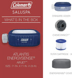 Coleman 4 To 6 Person Square Inflatable Hot Tub With 114 AirJets, Gray - 15442