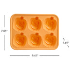 Way To Celebrate 6-Cavity Silicone Cakelet Pan Jack-O'-Lantern Orange