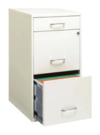 Space Solutions 3 Drawer Letter Width Vertical File Cabinet With Pencil Drawer, White