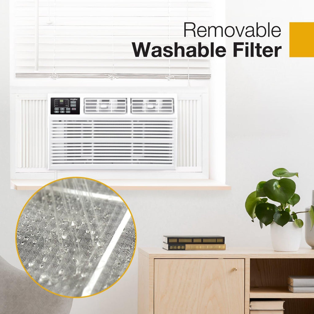 Whirlpool 8,000 BTU Window Air Conditioner With 4,000 BTU Supplemental Heat, Up To 350 Sq. Ft.
