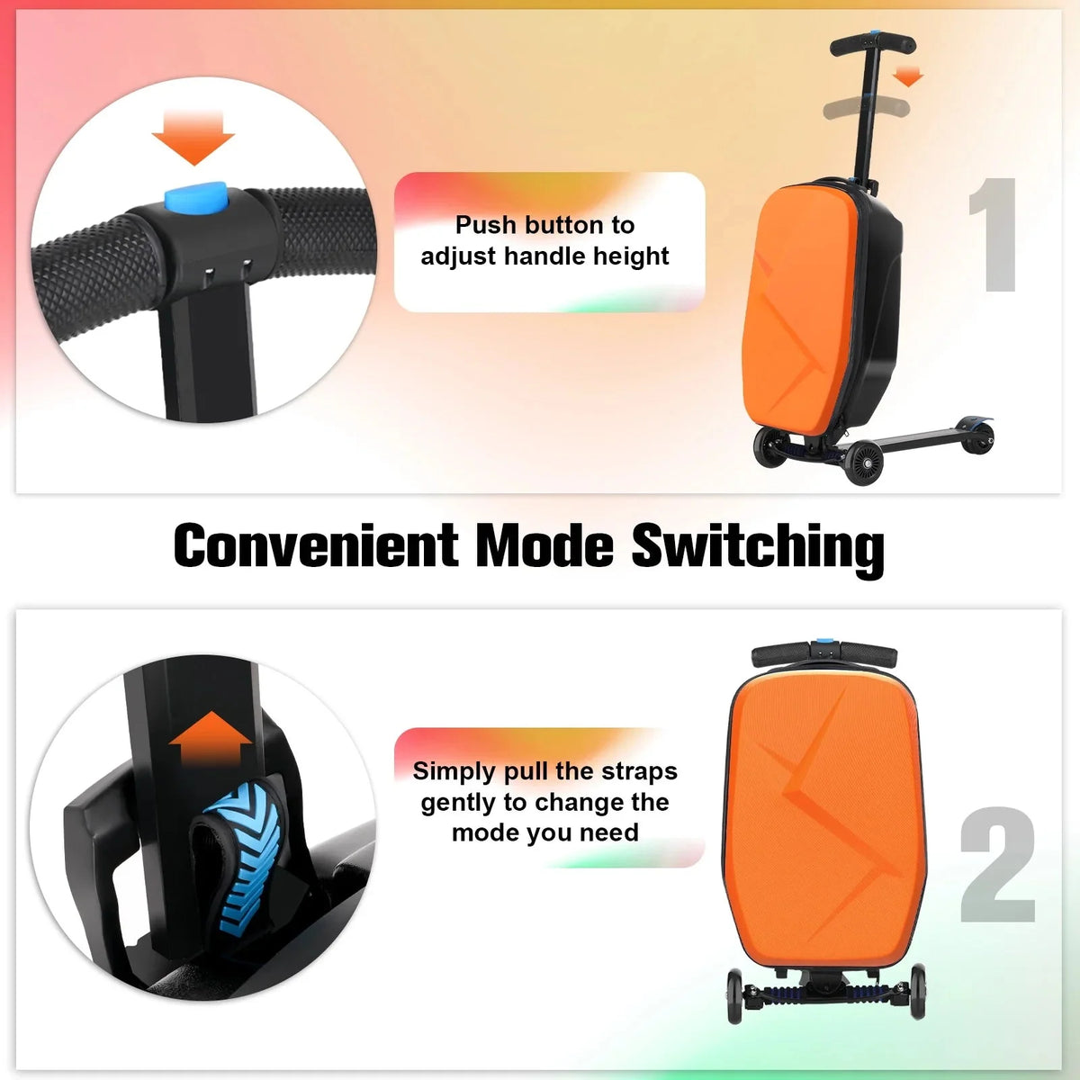 Advwin Scooter Luggage, 37 L, Pink