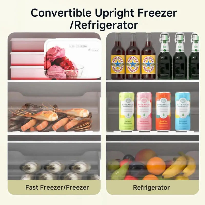 Bangson Convertible Upright Freezer/Refrigerator, 7.0 Cu. Ft.