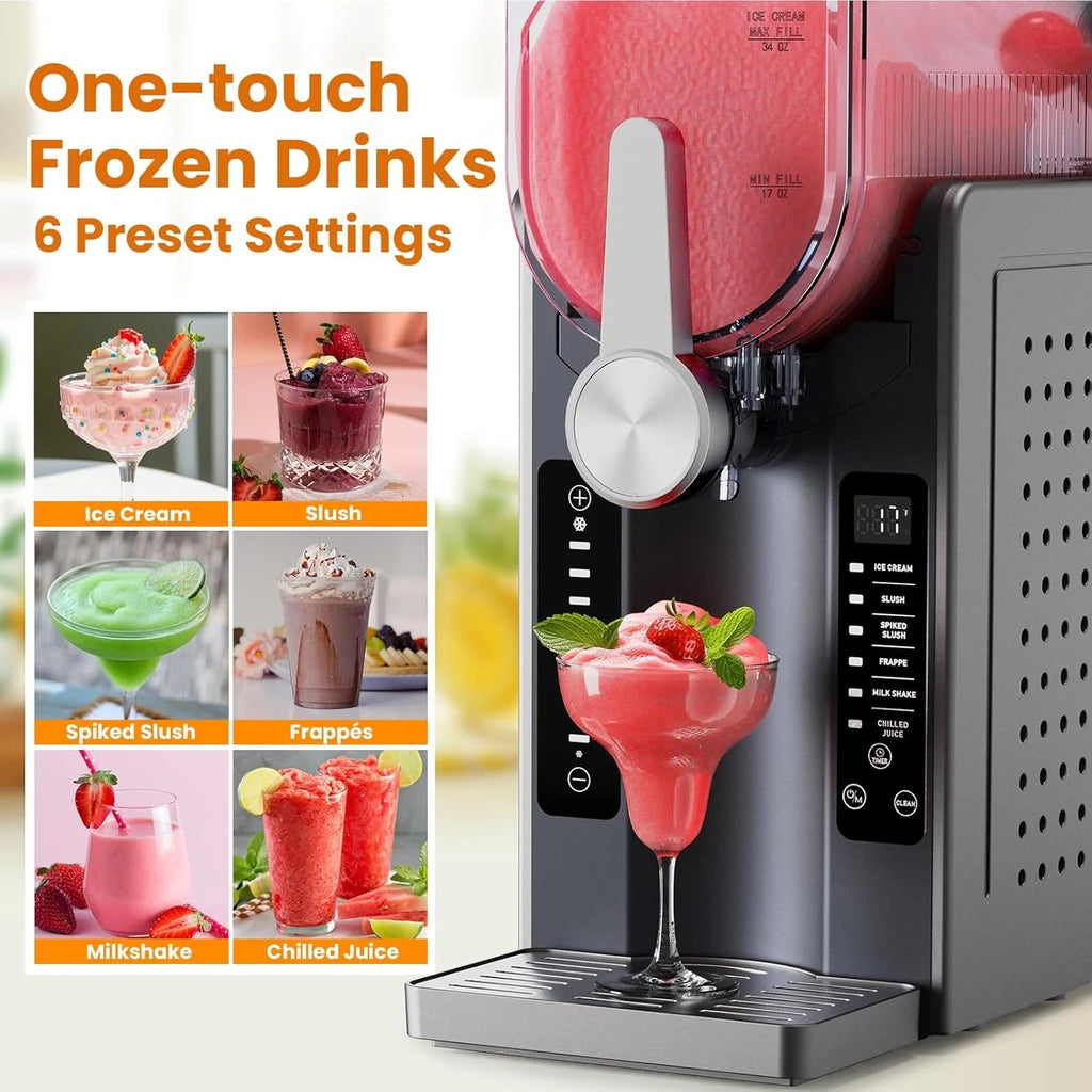 BKPPM Slushie Machine, 70 oz, Gray - SBL-2408