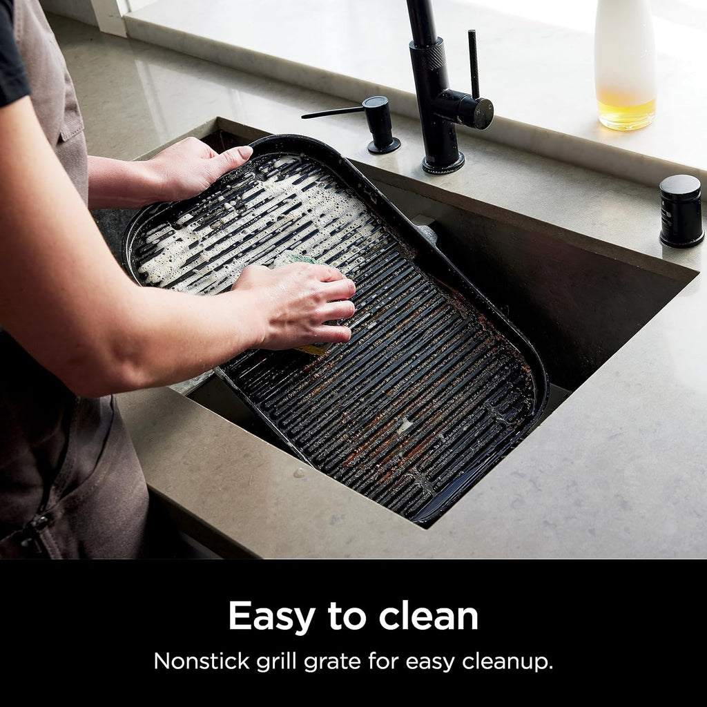 Ninja Outdoor Woodfire Pro XL 4-in-1 Grill BBQ Smoker Air Fryer & Bake, Dark Grey - OG850