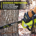 RYOBI 40V HP Brushless 18" Chainsaw Kit - Over 90 Cuts per Charge