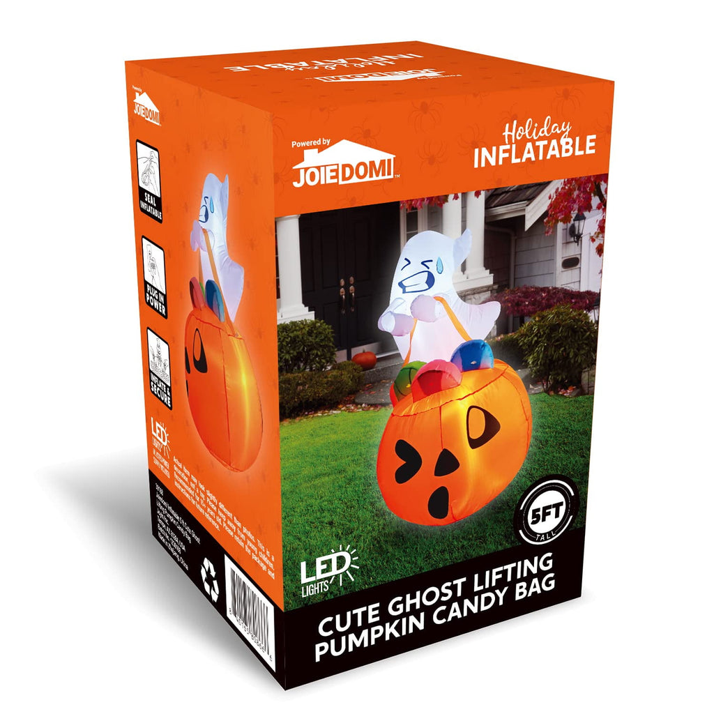 Joyfy 5ft Halloween Inflatables Light up Cute Ghost