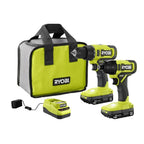 RYOBI 18V ONE+ 2-Tool Combo Kit - 1/2" Drill/Driver and 1/4" Impact Driver