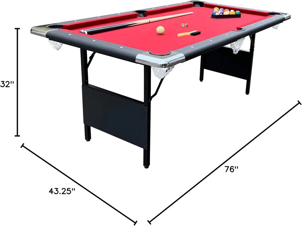Hathaway Fairmont 6 Ft Portable Pool Table, Blue - BG2574