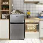 Mini Fridge With Freezer, 3.1 Cu.Ft Compact Refrigerator With LED Light - HPVFR310