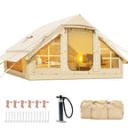 ABORON 6 Person Inflatable Camping Tent With Pump, 10ft x 7ft, Oxford - 4 Season