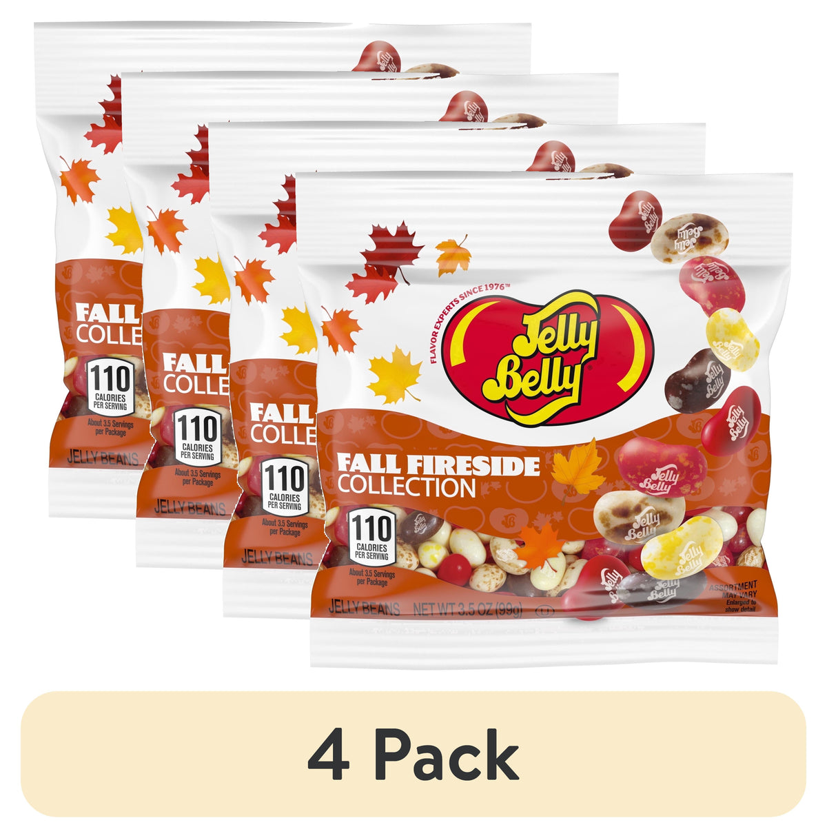 Jelly Belly Fall Fireside Jelly Bean Collection - 3.5 oz Bag - Gourmet Autumn Flavor Mix – Seasonal Candy Assortment