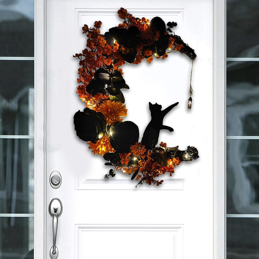 Wiher Halloween Wreaths with Lights for Front Door