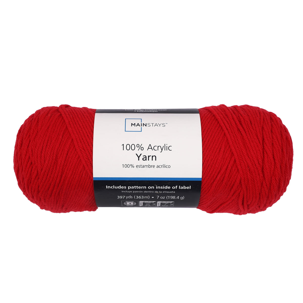 Mainstays Medium 4 Acrylic Yarn, 7 oz, 397 Yards