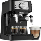De'Longhi All-in-One Coffee Maker and Espresso Machine With 10-Cup Glass Coffee Pot, Black - COM532M