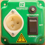 EZ Generator Switch 15A 125V Green Manual Transfer Electrical Switch