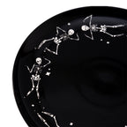 Way To Celebrate Halloween Dancing Skeleton Round Serving Tray, Black, 11.93 in