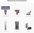 Dyson Cordless Stick Vacuum Cleaner, 0.14 Gallons, Silver/Nickel - V8 SV25