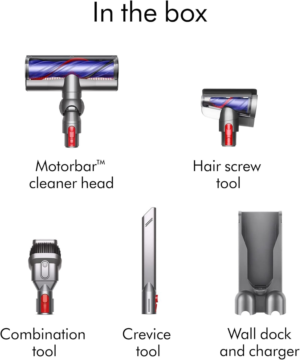 Dyson Cordless Stick Vacuum Cleaner, 0.14 Gallons, Silver/Nickel - V8 SV25