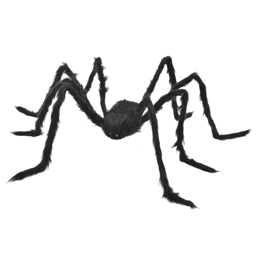 Furry Spider Decoration, Black, 50", Halloween by Way To Celebrate