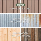 Aoxun Outdoor Storage Shed 6.2x4 FT, Brown