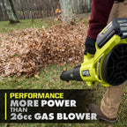 RYOBI 40V HP Brushless WHISPER SERIES 650 CFM 160 MPH Leaf Blower Cordless with 4.0 Ah Battery and Charger