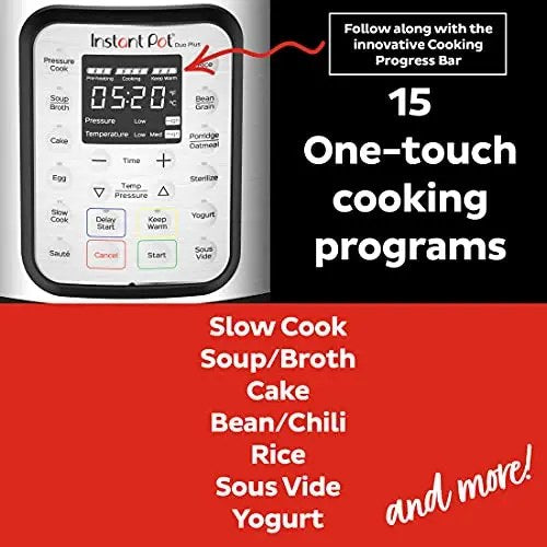 Instant Pot Duo Plus 9-In-1 Electric Pressure Cooker, Slow Cooker, Stainless Steel - Duo Plus