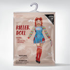 Joyfy Creepy Doll Costume for Women, Family Matching Killer Doll Costume for Halloween Fancy Dress up Cosplay