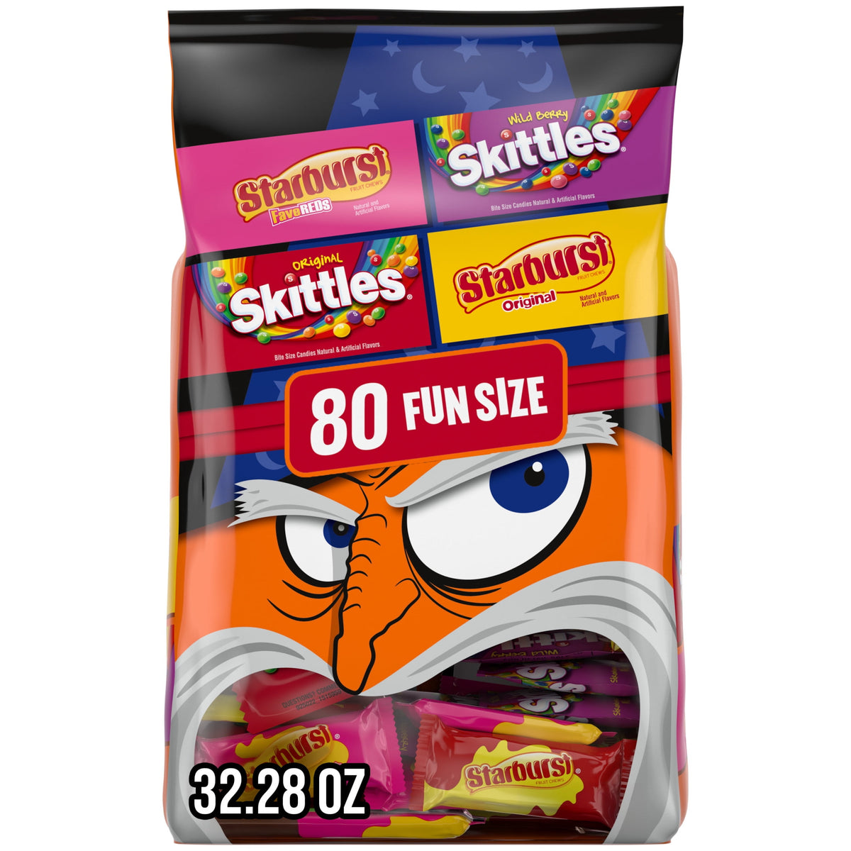 Skittles & Starburst Fun Size Chewy Halloween Candy Variety Pack