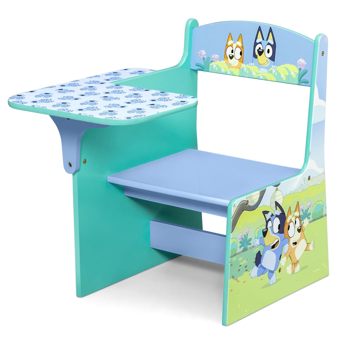 Delta Children Bluey 3-Piece Toddler Bedroom Set With Bed, Chair Desk And Toy Organizer - Blue